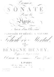 Premier Sonate pour la Harpe - Bénigne Henry