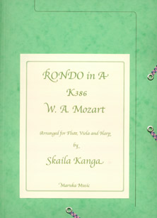 Rondo in A K386 W A Mozart: Arranged for Flute, Viola and Harp - Skaila Kanga SALE