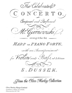 Concerto (Giornovichi) - Arranged for Harp by Sophia Dussek