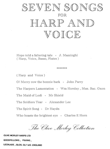 Seven Songs for Harp and Voice