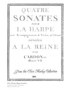 Quatre Sonates pour La Harpe - Cardon