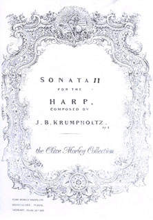 Sonata II and  XXII For Harp - J B Krumpholtz