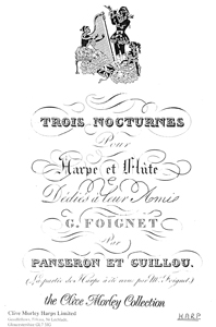 Trois Nocturnes for Harp and Flute - G. Foignet