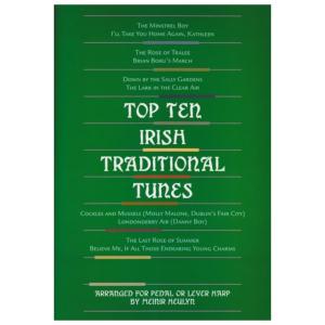 Top Ten Irish Traditional Tunes - Arranged for Pedal or Lever Harp by Meinir Heulyn