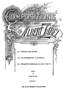 Compositions Pour la Harpe, Vol 1 - Download - Albert Zabel